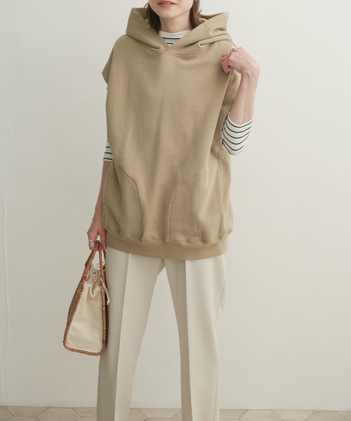 「URBAN RESEARCH DOORS」 プルオーバーパーカー MEDIUM アイボリー レディース