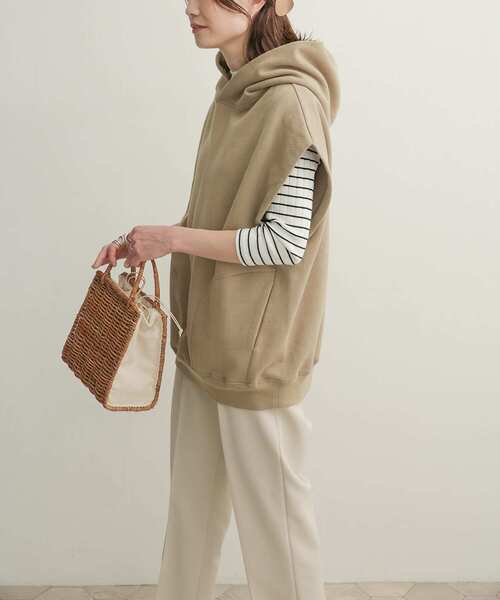 「URBAN RESEARCH DOORS」 プルオーバーパーカー MEDIUM アイボリー レディース