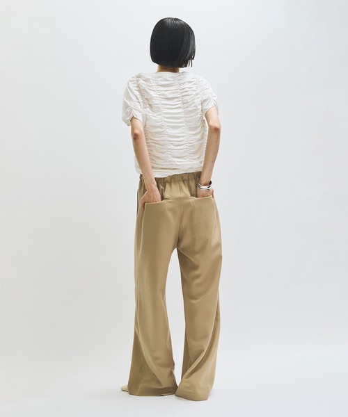 アダムエロペパンツ　スラックスパンツ ADAM ET ROPE' スラックス パンツ 「吸水速乾」コンビウエスト