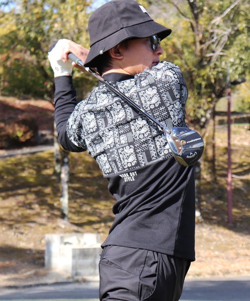 tシャツ (RM)「LUXE/R GOLF」ストレッチ スムース ペイズリー柄 バイ