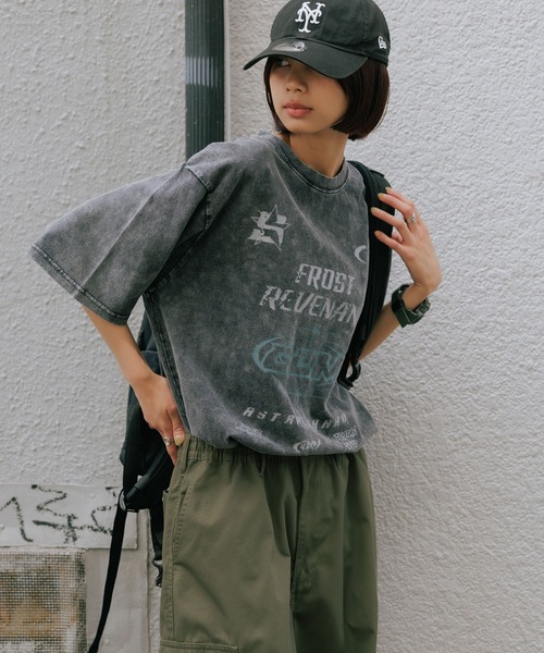 SUGGESTION tシャツ SUGGESTION/サジェッション 加工グラフィックロゴT