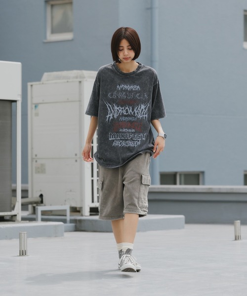 SUGGESTION tシャツ SUGGESTION/サジェッション 加工グラフィックロゴT