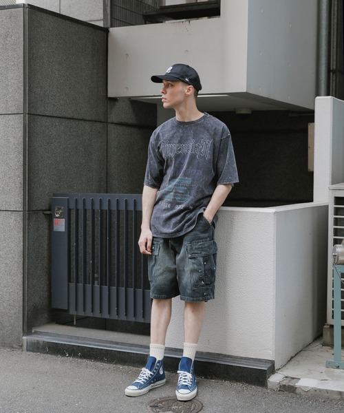SUGGESTION tシャツ SUGGESTION/サジェッション 加工グラフィックロゴT