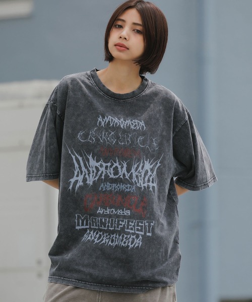 SUGGESTION tシャツ SUGGESTION/サジェッション 加工グラフィックロゴT