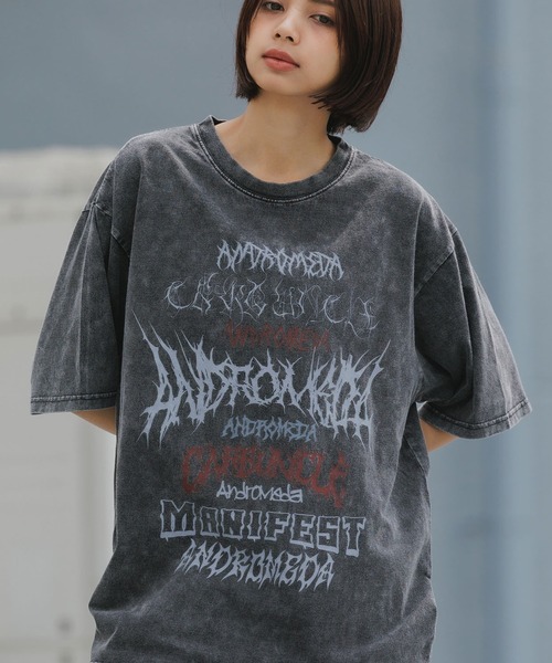 SUGGESTION tシャツ SUGGESTION/サジェッション 加工グラフィックロゴT