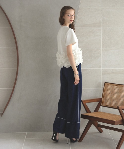 MERAKI（ファッション） tシャツ ヘムラインデザインTシャツ