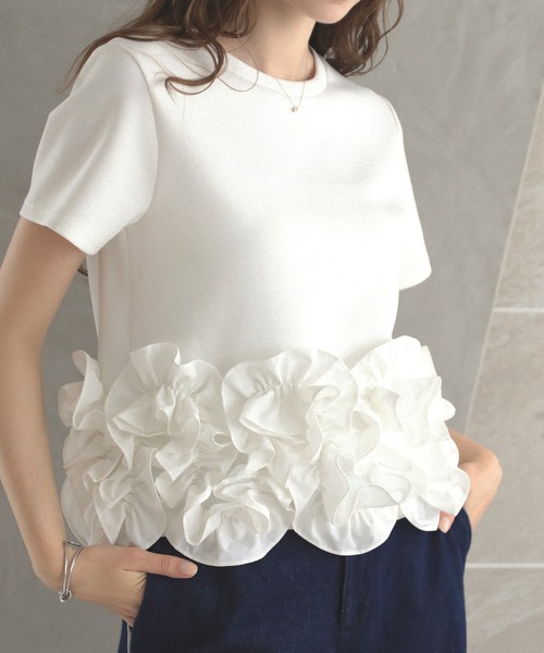 【新品未着用】meraki ヘムラインデザインTシャツ MERAKI（ファッション） tシャツ ヘムラインデザインTシャツ