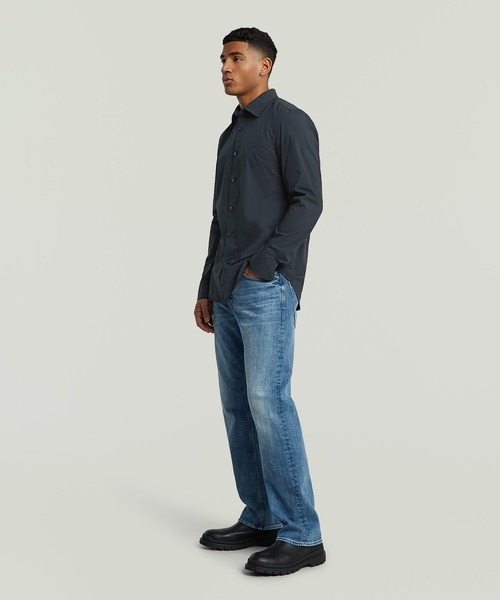 G-STAR RAW シャツ UNIFORM SLIM SHIRT/ワンポイントポプリンクリーン