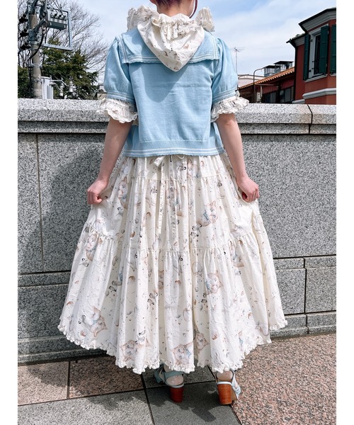 PINK HOUSE◆セーラーカーディガン/カーディガン(厚手)/--/コットン/CRM/P0161KAL04 PINK HOUSE(ピンクハウス) / セーラーカーディガン/カーディガン