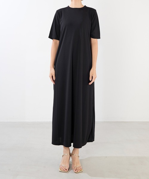 ◆MICHAA Vネックフレアワンピース FREAK'S STORE/別注 ZERO-TEX Vネックフレアシップワンピース