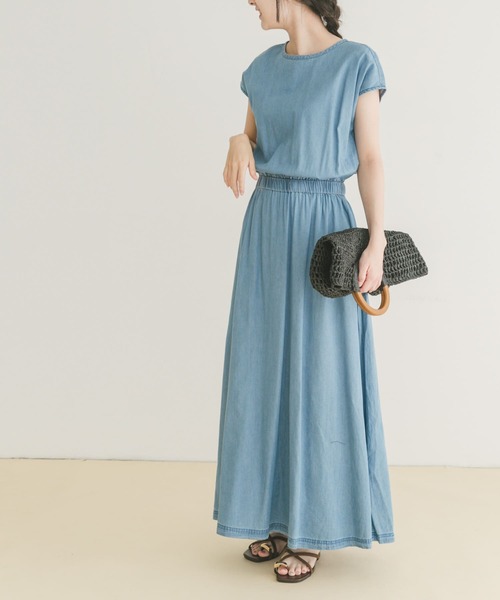 デニム ワンピース ITEMS URBANRESEARCH ワンピース レーヨンデニムワンピース