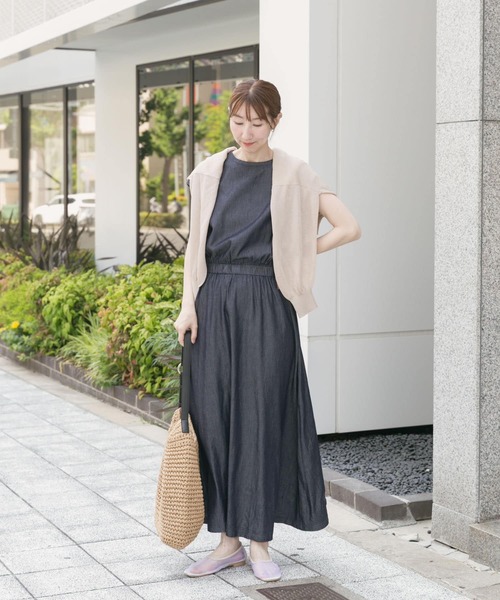 ITEMS URBANRESEARCH ワンピース レーヨンデニムワンピース