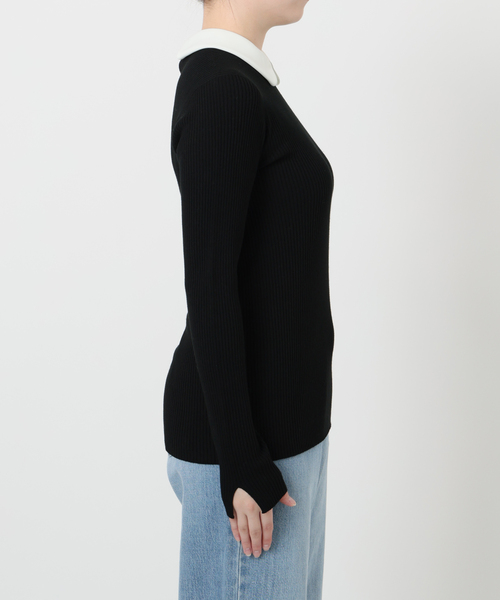 IENA（イエナ） ニット セーター バイカラー 襟RIBホールガーメント