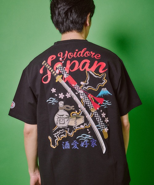 CORPUS SELECT tシャツ 「YOIDORE/酔いどれ」酒と刀 半袖Tシャツ