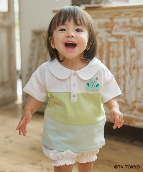 tシャツ 「80-100cm」シナぷしゅ襟付き カットソー キッズ 子供服 