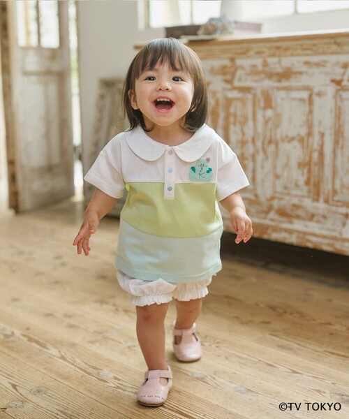 16点　80㎝　90㎝　女の子　子供服　まとめ売り tシャツ 「80-100cm」シナぷしゅ襟付き カットソー キッズ 子供服