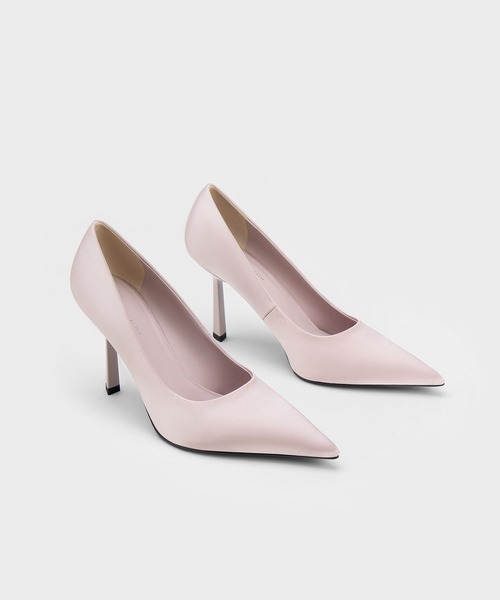 「CHARLES & KEITH」 パンプス 24.5cm ライラック レディース_画像6