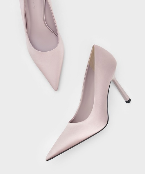 「CHARLES & KEITH」 パンプス 24.5cm ライラック レディース_画像9