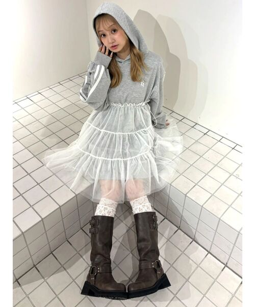 CALNAMUR（カルナムール） ワンピース 2WAYチュールオーバースウェット