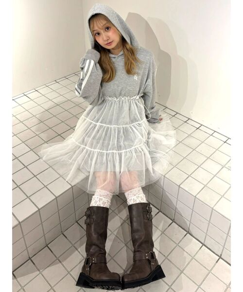 CALNAMUR（カルナムール） ワンピース 2WAYチュールオーバースウェット