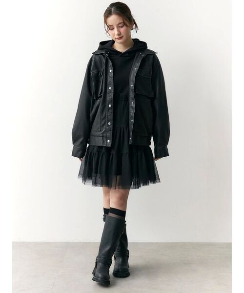 CALNAMUR（カルナムール） ワンピース 2WAYチュールオーバースウェット