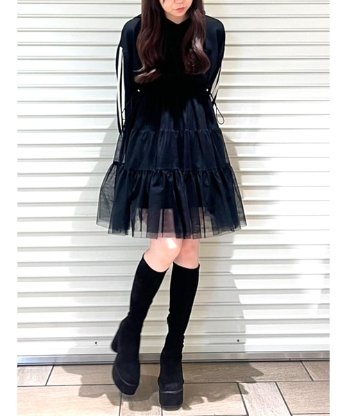 CALNAMUR（カルナムール） ワンピース 2WAYチュールオーバースウェット