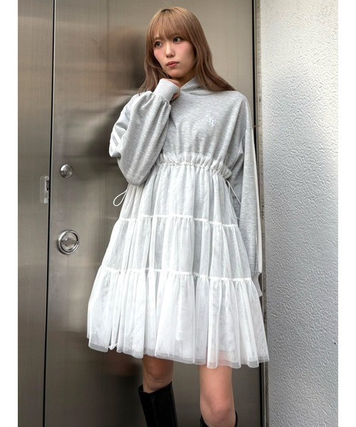 CALNAMUR（カルナムール） ワンピース 2WAYチュールオーバースウェット