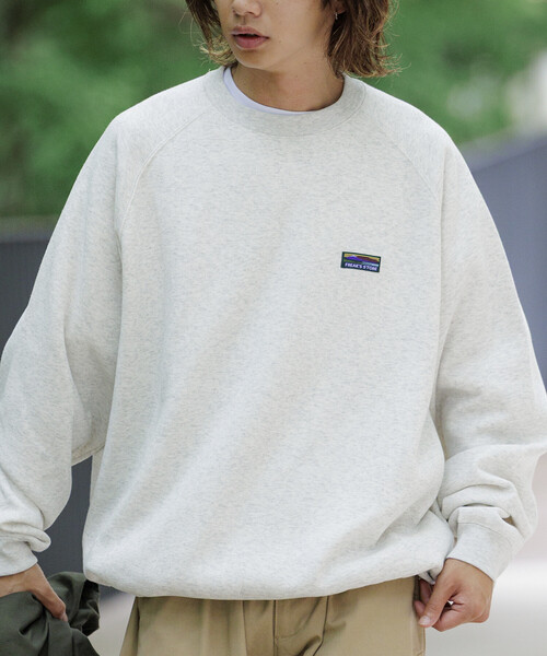 スピンドルスウェット FREAK'S STORE/ビッグシルエット ワンポイントロゴ ラグランスリーブ