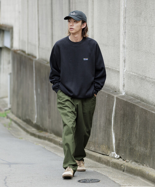 ラムス スウェット グリーン ラグランスリーブ プリント付 ストリート b150 80s カナダ製 Penmans sports ラグラン プリント スウェット グリーン