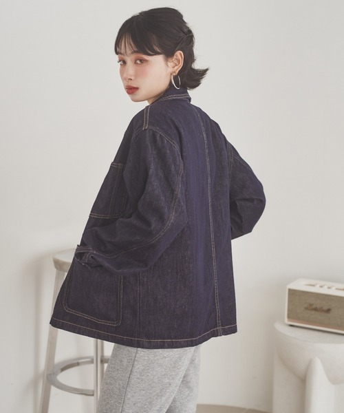 MHL./DENIM COVERALL デニムカバーオール デニムジャケット デニムジャケット gジャン 4 pocket denim coverall jacket /4ポケット