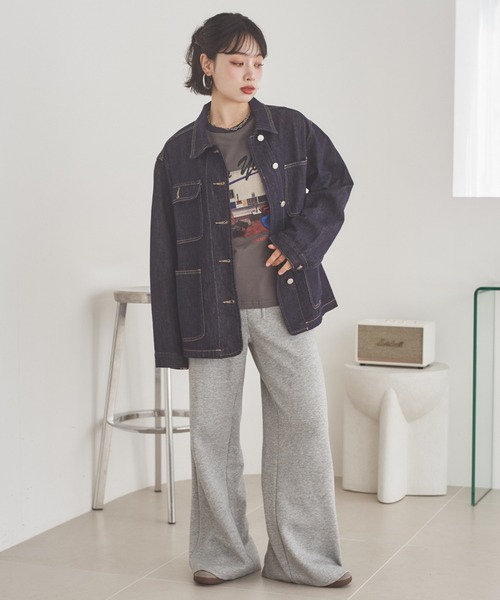 デニムジャケット gジャン 4 pocket denim coverall jacket /4ポケット