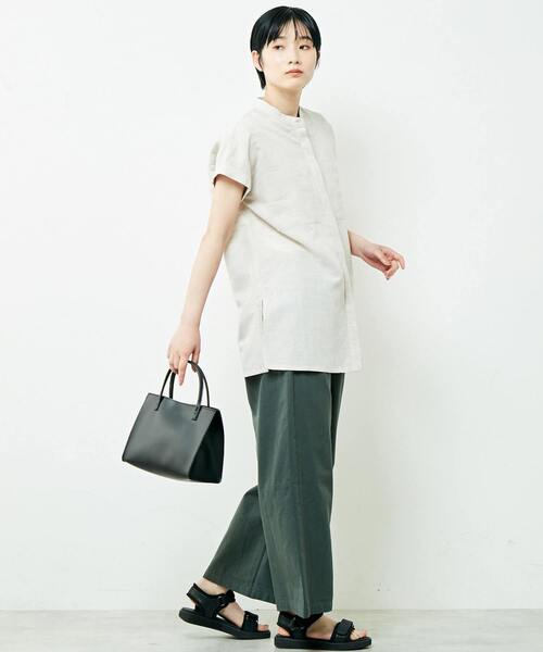 「MELROSE claire」 半袖ブラウス FREE ブラック レディース_画像3