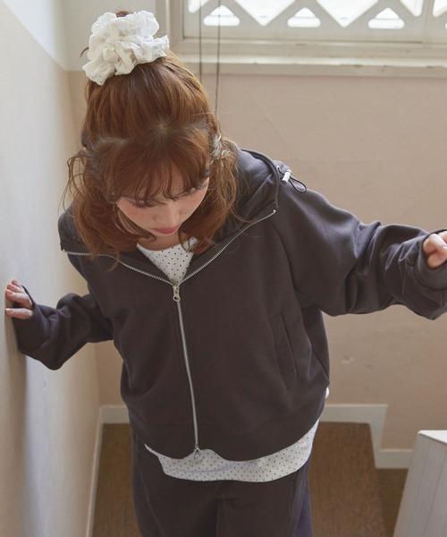 Unblend パーカー 「Unblend」ドロスト ヘビーウェイトダブルジップ