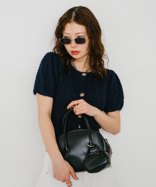 HANNE 半袖ニット FREE ネイビー レディース : ZOZOTOWN Yahoo!店