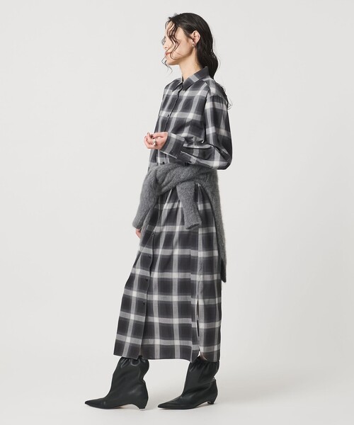 完売品 25年 UNITED ARROWS プリントシャツワンピース 定価3.1 UNITED ARROWS（ユナイテッドアローズ） ワンピース プリント シャツ