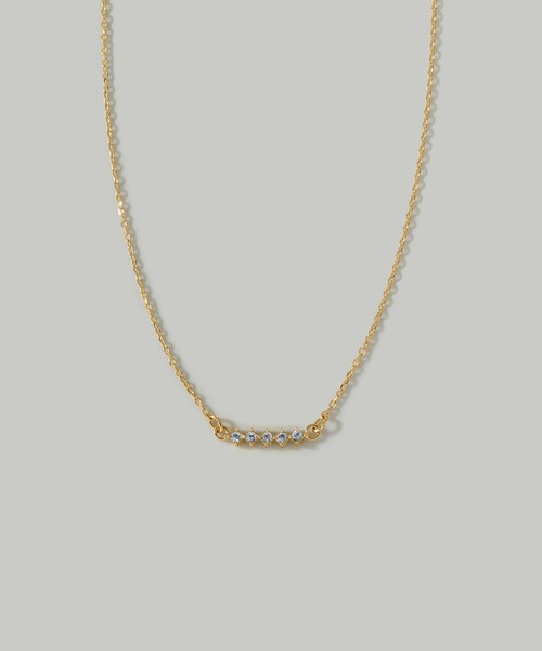 ネックレス 「K18GP」ＳＷＲバーネックレス レディース