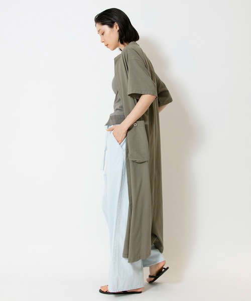 「Johnbull」 半袖ワンピース SMALL オリーブ レディースの画像