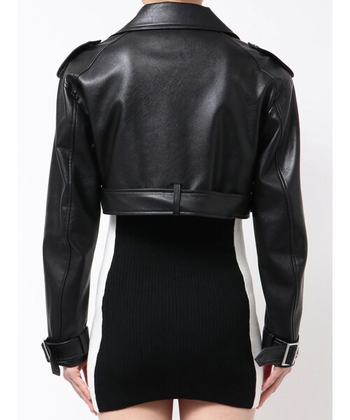 GYDA（ジェイダ） レザージャケット ライダース Fake leather short