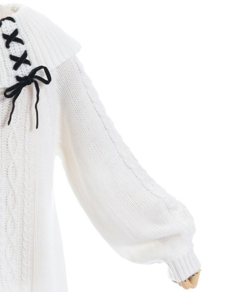 axes femme（アクシーズ ファム） ワンピース Wリボンニット