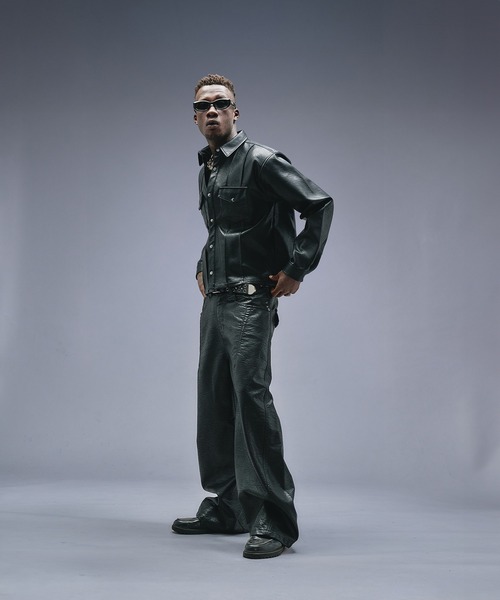 ANDER HUNK シャツ 「 2size 」W-Pocket Metal Button Shirt / W