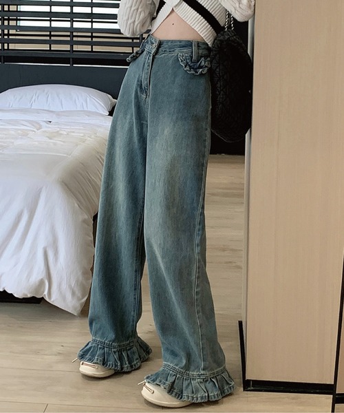 「meJane」 デニムパンツ S ブルー レディース_画像3