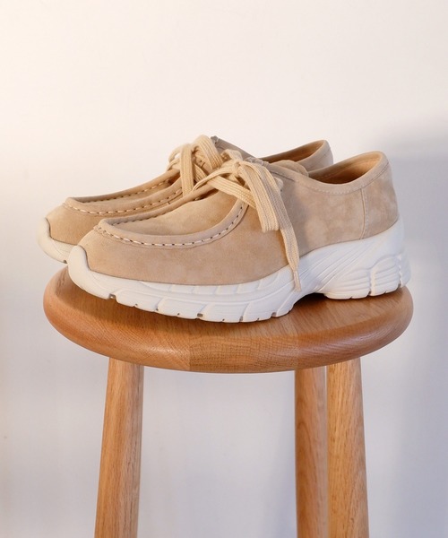 デッキシューズ モカシン 「本革」スニーカーミックスモカシンシューズ/62105 レディース_11