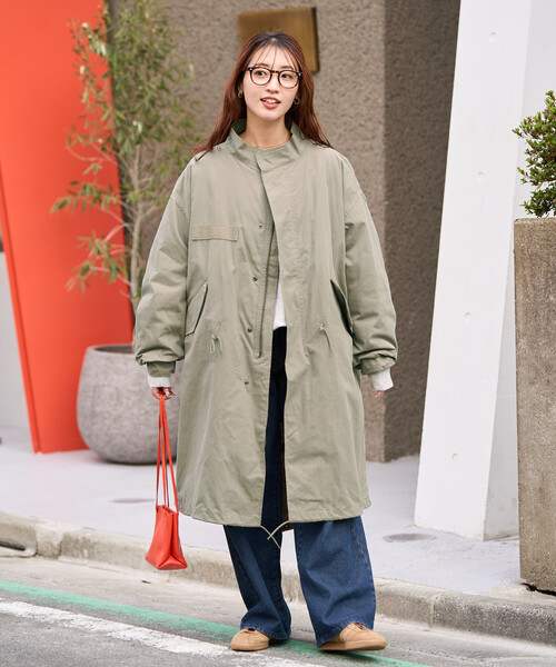 モッズコート オリーブ色 フリークスストア 美品 FREAK'S STORE（フリークスストア） モッズコート フリ- オリーブ