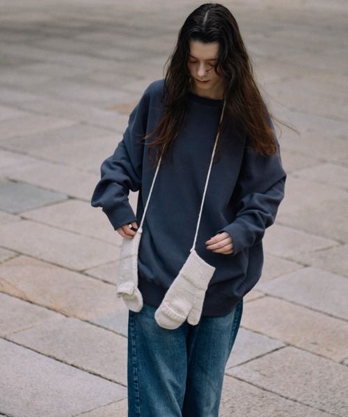 「CREDONA」 スウェットカットソー FREE チャコールグレー レディース_画像5