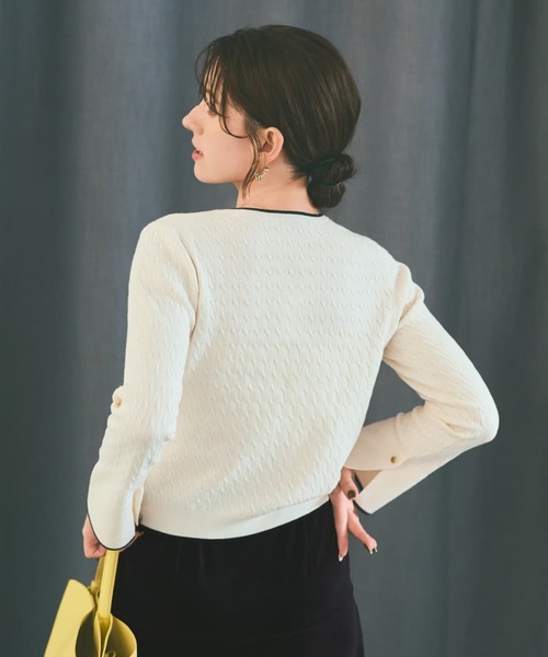 cohina袖ケーブルニットプルオーバー ふんわり袖ケーブルニットプルオーバー＜大きいサイズ有＞【Otona