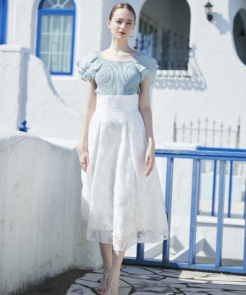 「AND COUTURE」 フレアスカート MEDIUM ミント レディース_画像4