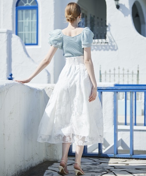 「AND COUTURE」 フレアスカート MEDIUM ミント レディース_画像6