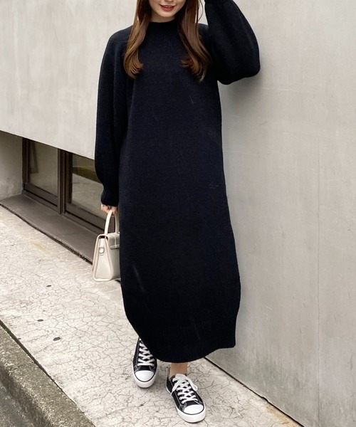 「INGNI」 ニットワンピース M チャコールグレー レディース_画像2