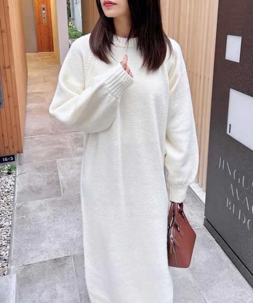 「INGNI」 ニットワンピース M チャコールグレー レディース_画像9