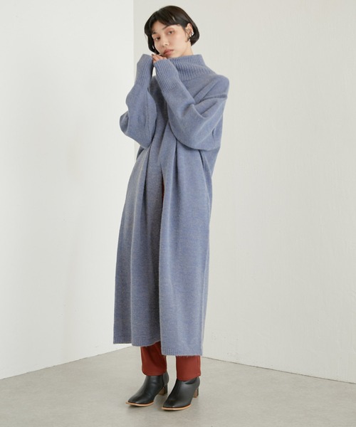 「ear PAPILLONNER」 ニットワンピース FREE ベージュ レディース_画像2